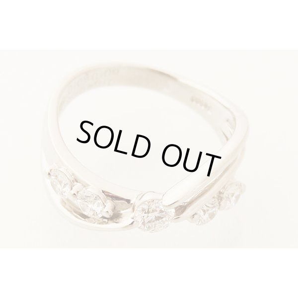 PT900 ダイアイリリング 0.223ct 0.104ct 0.103ct 0.109ct*2 5.60g　内側(1)