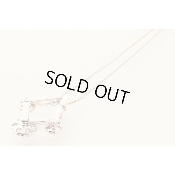 K18WG ダイアイリペンダントネックレス 1.037ct 5.30g　裏面