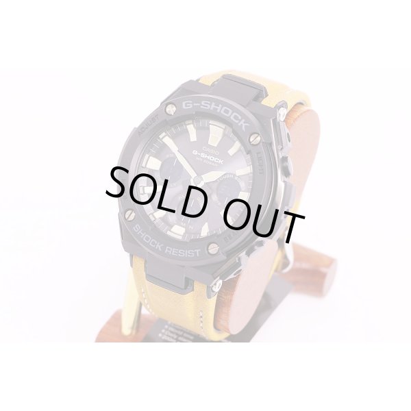 カシオ　Gショック　GST-S120L　タフソーラー　黒文字盤　サイド