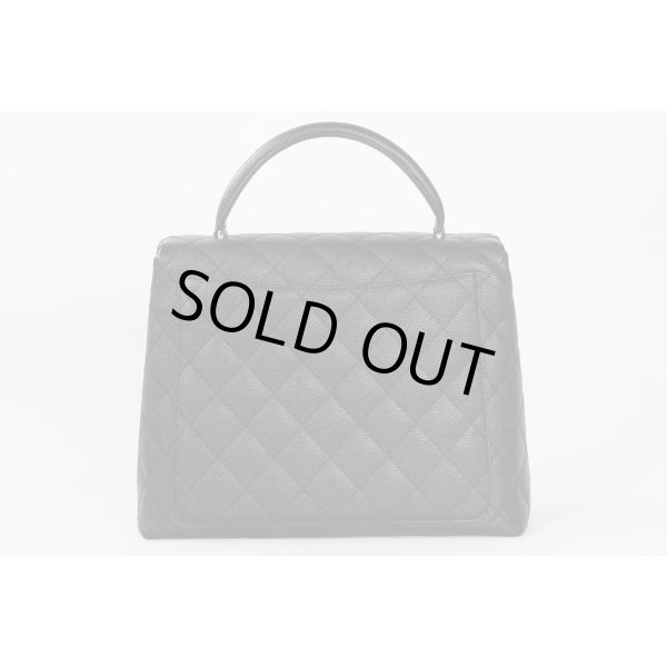 シャネル　ハンドバック ブラック／ゴールド金具　裏面