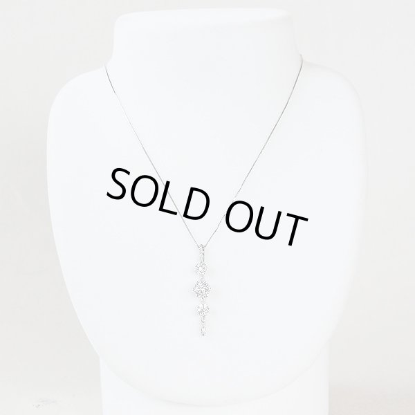 K18WG ダイアイリペンダントネックレス 1.037ct 5.30g　イメージ(2)　装着イメージ