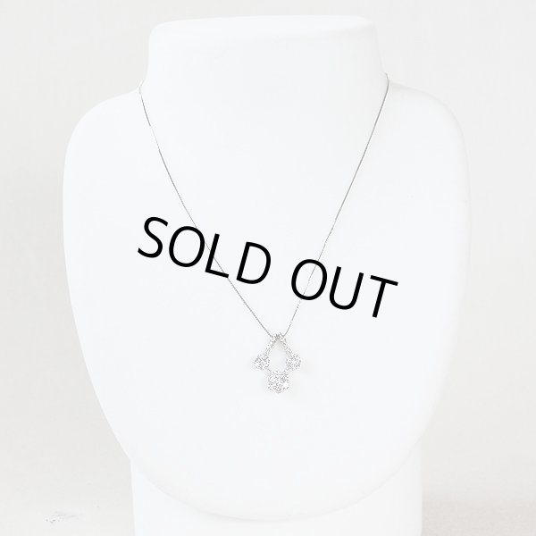 K18WG ダイアイリペンダントネックレス 1.037ct 5.30g　装着イメージ