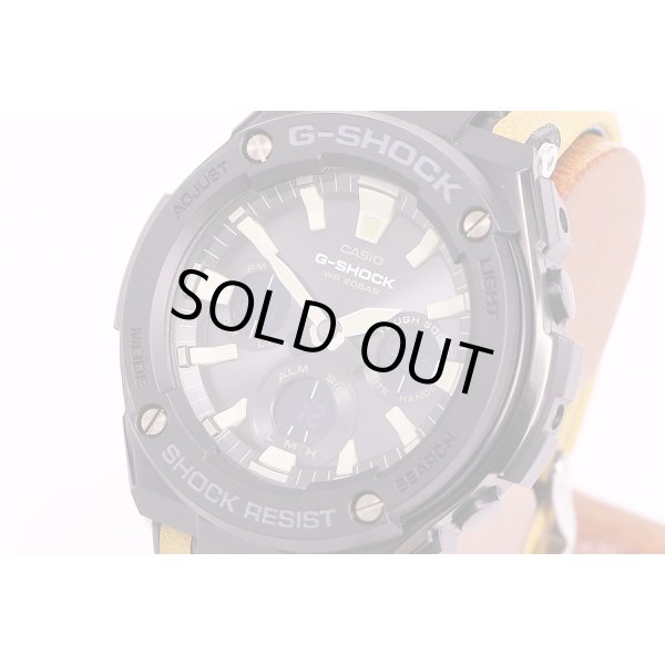 カシオ　Gショック　GST-S120L　タフソーラー　黒文字盤　サイド拡大