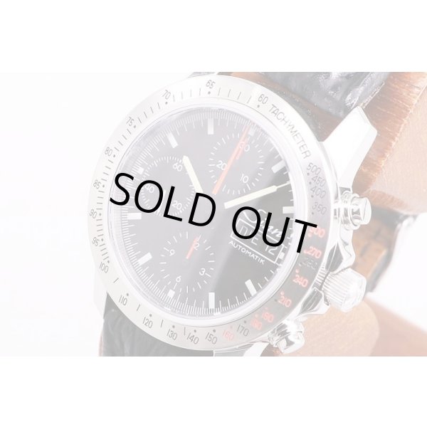 ジン　303　アウトバーン　クロノグラフ　黒文字盤　サイド拡大