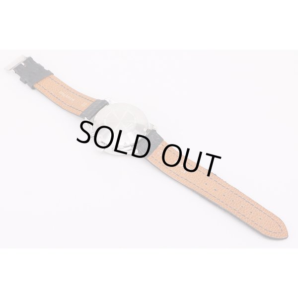 ジン　303　アウトバーン　クロノグラフ　黒文字盤　革ベルト状態　裏面