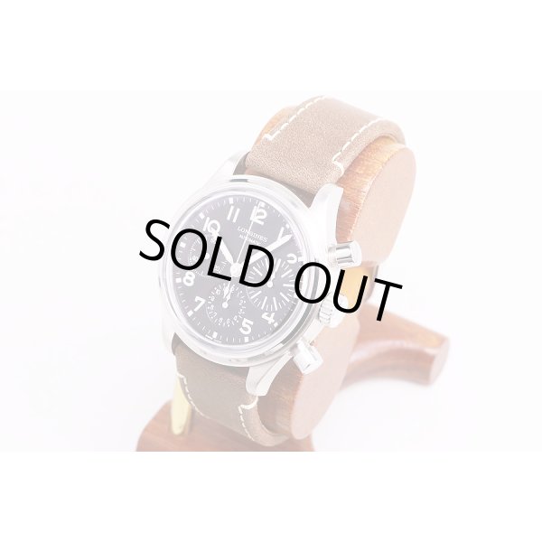 ロンジン　アビエーション　ビックアイクロノ　L2.816.4　黒文字盤　サイド