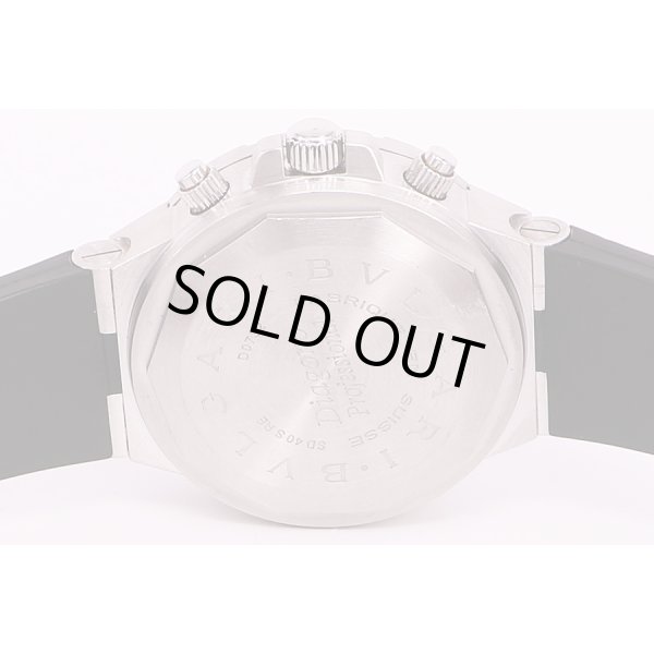 ブルガリ　ディアゴノ　スクーバレガッタ　SD40　白文字盤　裏面拡大