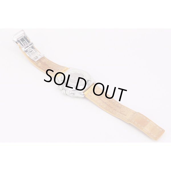 ブライトリング　クロノマット　A13050　銀文字盤　黒インダイアル　革ベルト状態