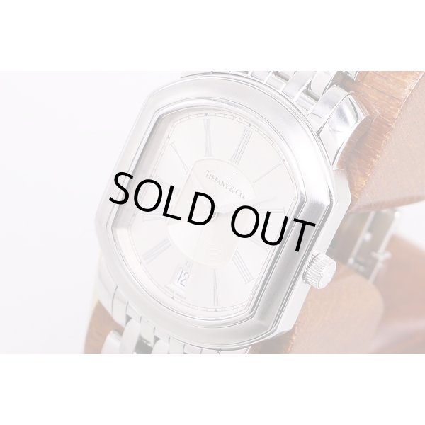 ティファニー　マーククーペ　銀文字盤　サイド拡大