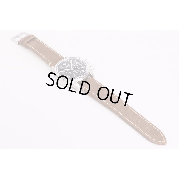 ロンジン　アビエーション　ビックアイクロノ　L2.816.4　黒文字盤　革ベルト状態　表面