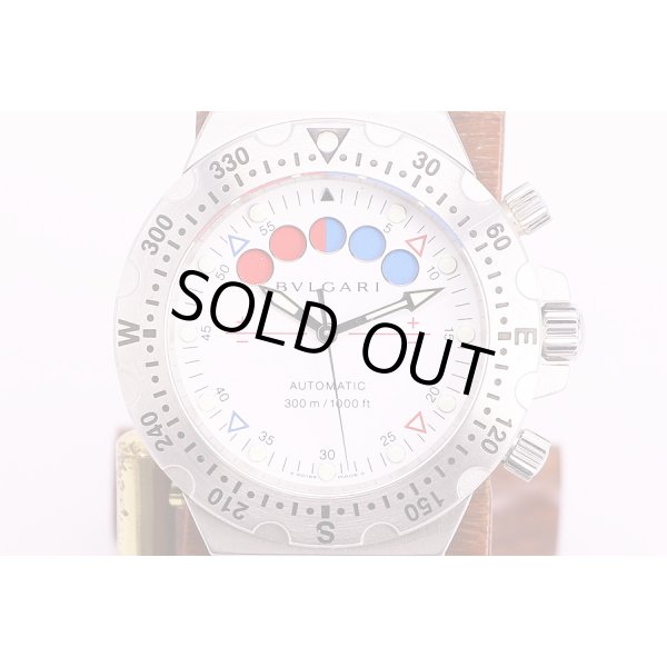 ブルガリ　ディアゴノ　スクーバレガッタ　SD40　白文字盤　表面(1)　