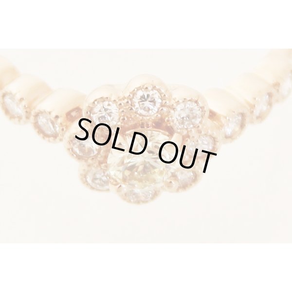 K18PG ダイアイリリング 0.272ct 0.24ct 3.20g　拡大