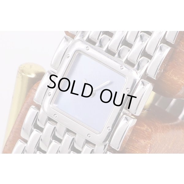 カルティエ　リュバン　青シェル文字盤　サイド拡大