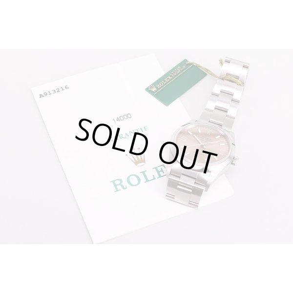 ロレックス　14000　エアキング A913216　ピンク文字盤　保証書