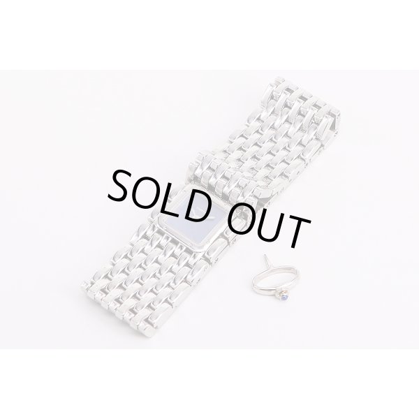 カルティエ　リュバン　青シェル文字盤　調整ピン