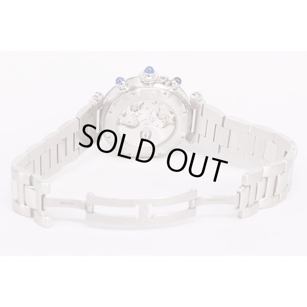 カルティエ　パシャ38　クロノグラフ　銀文字盤　ブレス