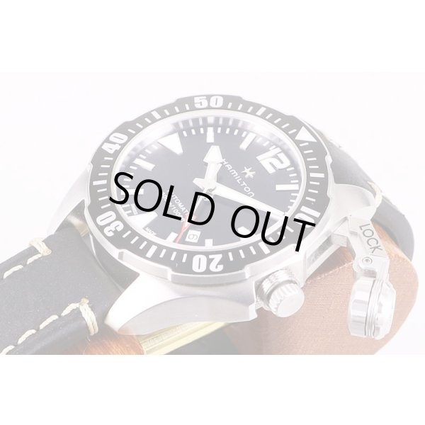 ハミルトン　カーキ　ダイバー　オープンウォーター　黒文字盤　表面拡大