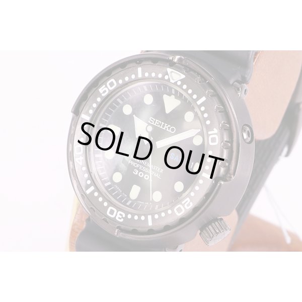 セイコー　プロスペック　マリンマスター　SBBN035　黒文字盤　サイド拡大
