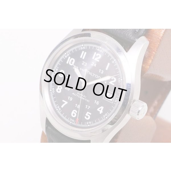 カーキ　H704450　黒文字盤　サイド拡大