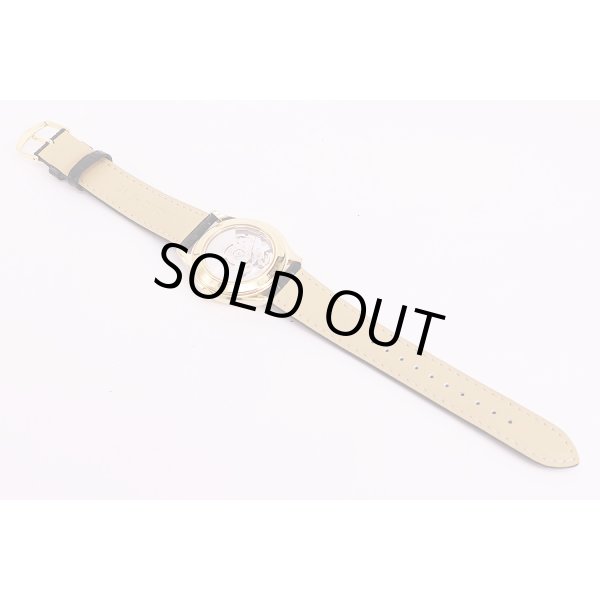 セイコー　メカニカル　4535-8000　シャンパン文字盤　革ベルト状態　裏面