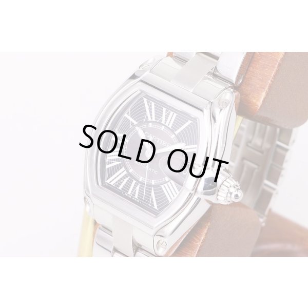 カルティエ　ロードスターＬＭ　黒文字盤　サイド拡大