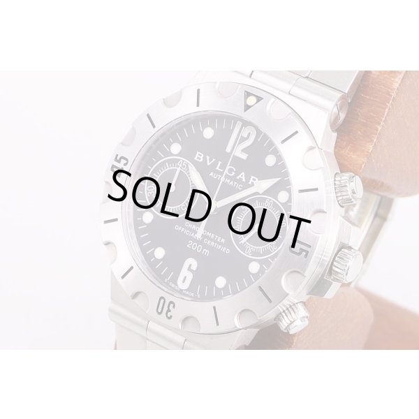 ブルガリ　スクーバ　クロノグラフ　SCB38SS　サイド拡大