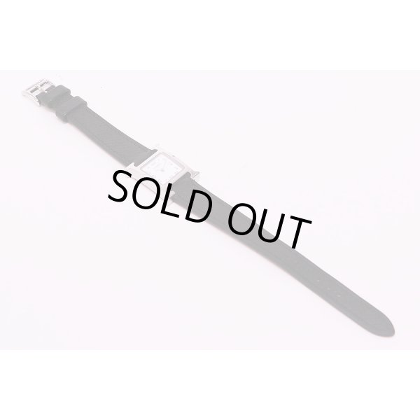 エルメス　Hウォッチ　HH1.110　白文字盤　革ベルト状態