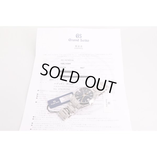 セイコー　グランドセイコー　SBGN009　9F86-0AD0　クォーツ５０周年限定　青文字盤　保証書