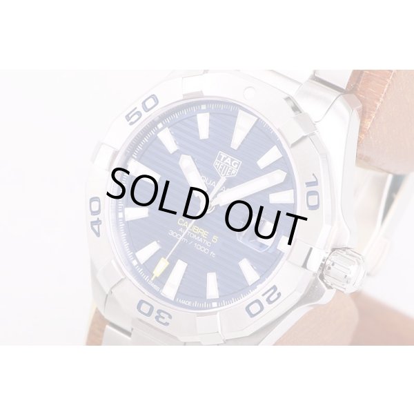 タグホイヤー　アクアレーサー　WBD2112　キャリバー5　紺文字盤　サイド拡大