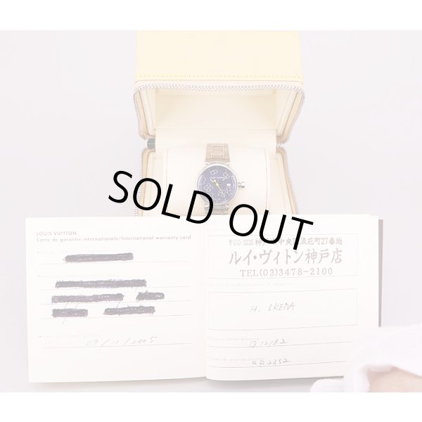 ルイ・ヴィトン　タンブール　Q121B　紫文字盤　箱・保証書