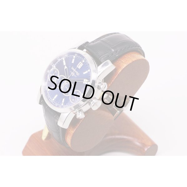 エベラール　クロノ４　ラウンド　青文字盤　サイド