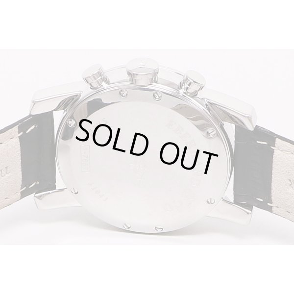 エベラール　クロノ４　ラウンド　青文字盤　裏面拡大