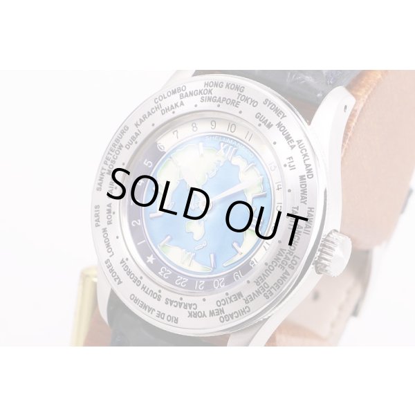 ワールドタイムミニッツリピーター　クロワゾネ青文字盤　サイド拡大