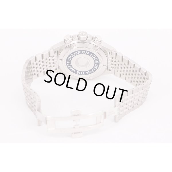 エドックス　デルフィン　クロノグラフ　１０１０８　黒文字盤　ブレス