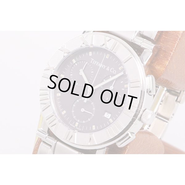 ティファニー　アトラス　クロノグラフ　グレー文字盤　サイド拡大