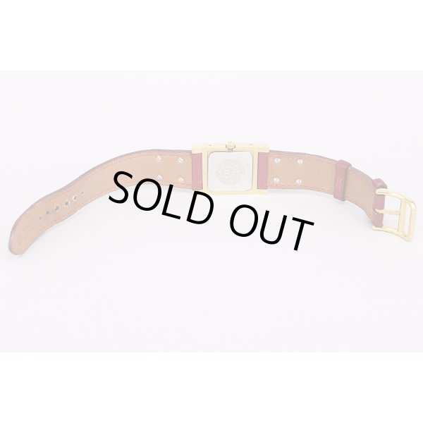 エルメス　メドール　白文字盤　革ベルト