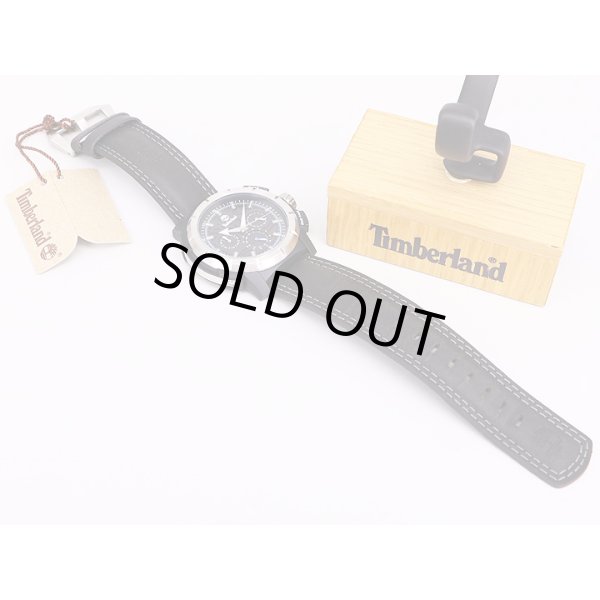 ティンバーランド　13325J　黒文字盤　ＳＳベゼル　革ベルト状態表面