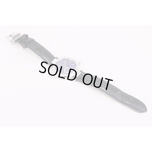 サントノーレ　オーデシー　紺文字盤　革ベルト状態表面