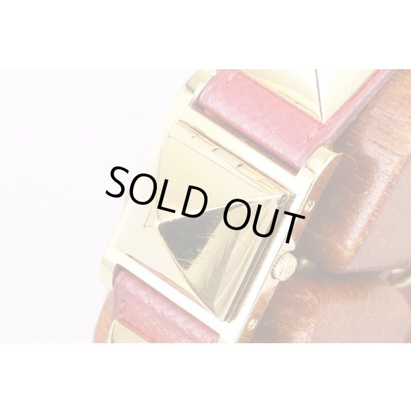 エルメス　メドール　白文字盤　サイド拡大