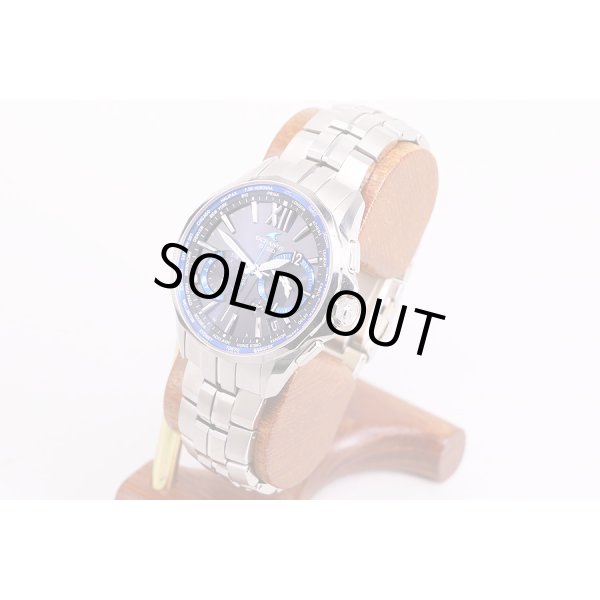 カシオ　オシアナス　OCW-53400　電波ソーラー　青文字盤　サイド