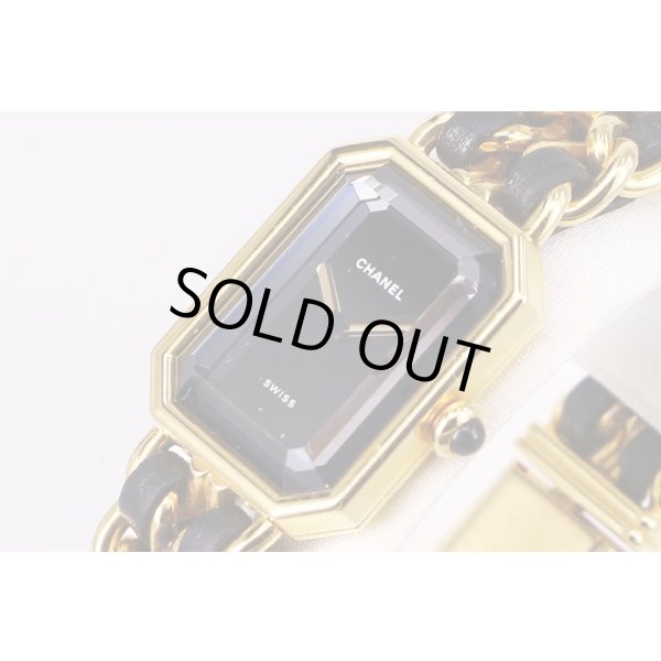 シャネル　プルミエール　Ｍ　黒文字盤　サイド拡大