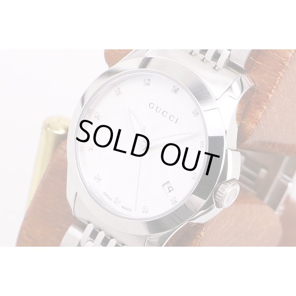 グッチ　タイムレス　126.5　シェル文字盤　12Ｐ　サイド拡大