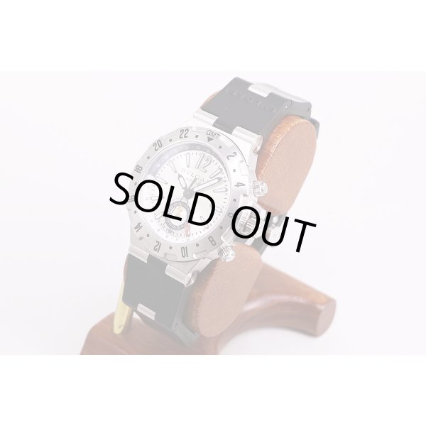 ブルガリ　ディアゴノ　GMT40S　銀文字盤　サイド