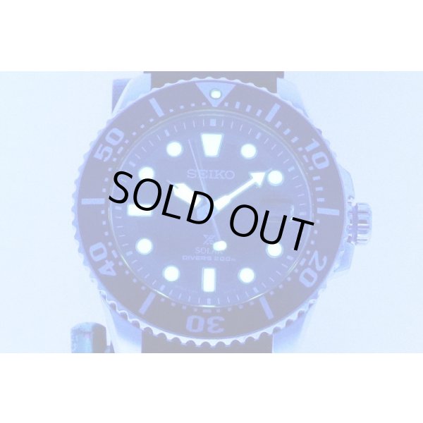 セイコー　プロスペック　ソーラーダイバー200m　SBDJ019　黒文字盤　ライト