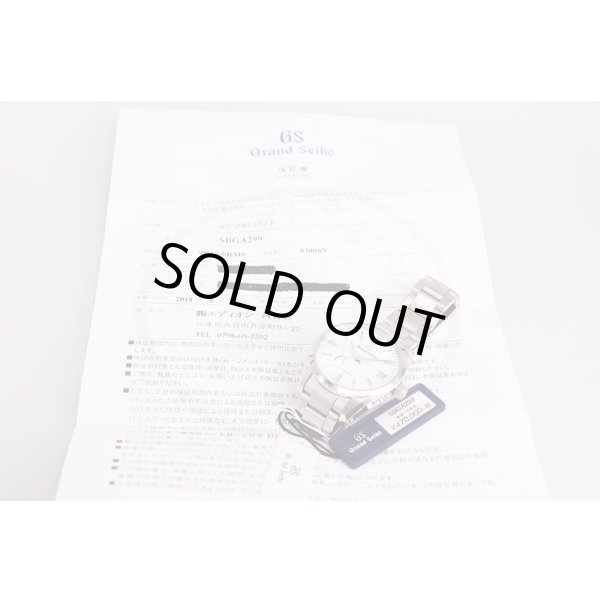 セイコー　グランドセイコー　SBGA299　9R65-0BM0　スプリングＤ　銀文字盤　保証書
