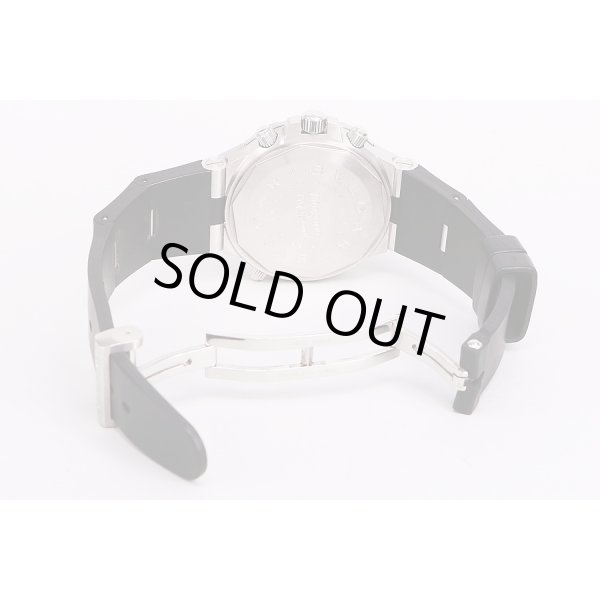 ブルガリ　ディアゴノ　GMT40S　銀文字盤　ラバーベルト