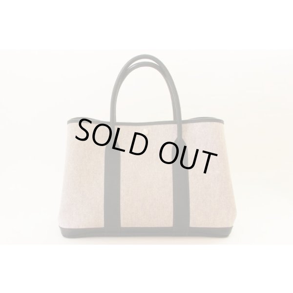 エルメス　ガーデンパーティPM　グレー・黒　裏面