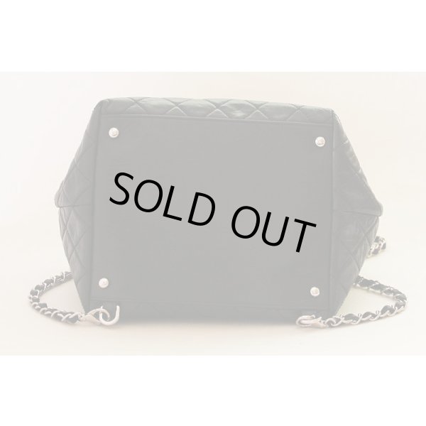 シャネル　２ＷＡＹショルダーバック シルバー金具　黒　底