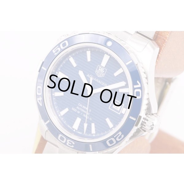 タグホイヤー　アクアレーサー　WAK2111-0　紺文字盤　サイド拡大
