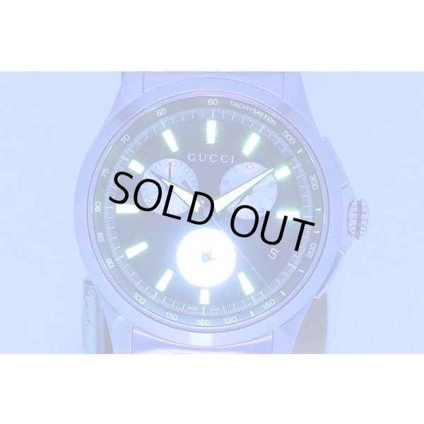 グッチ　Ｇタイムレス　クロノ　126.2　黒文字盤　蜂　ライト